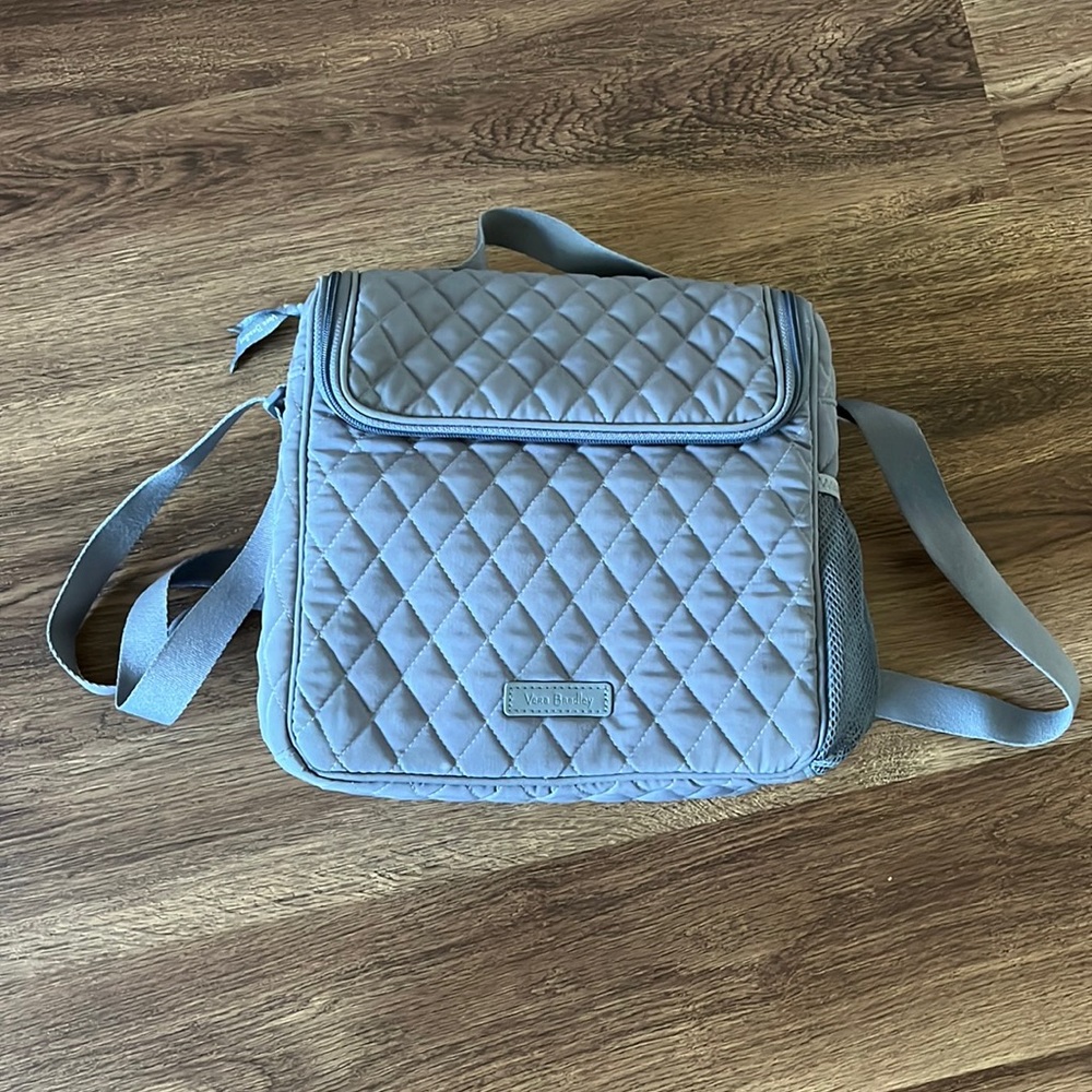 vera bradley gray lunch bag / tote